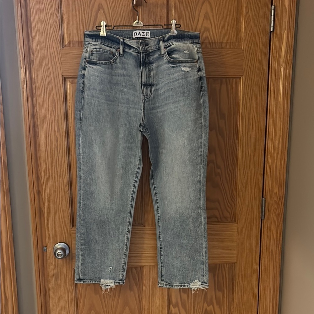 NWOT Daze Women's Straight Leg Jeans - Light Blue 32